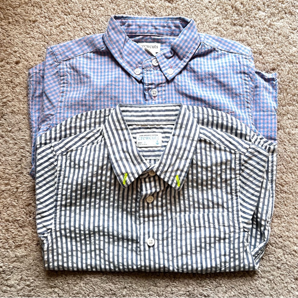 2/$20 J.Crew Crewcuts Boys Button Front Shirts Size 3
